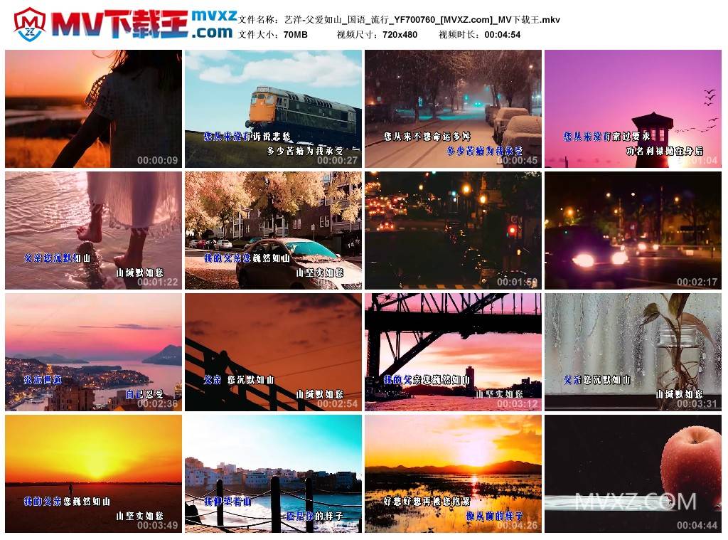 艺洋-父爱如山_国语_流行_YF700760